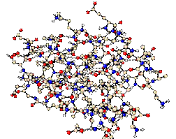 A large, complex ball & stick protein model